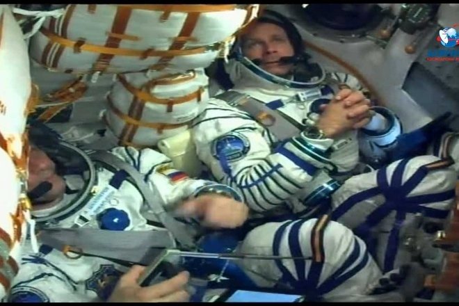 Российский киноэкипаж посетил американский сегмент МКС