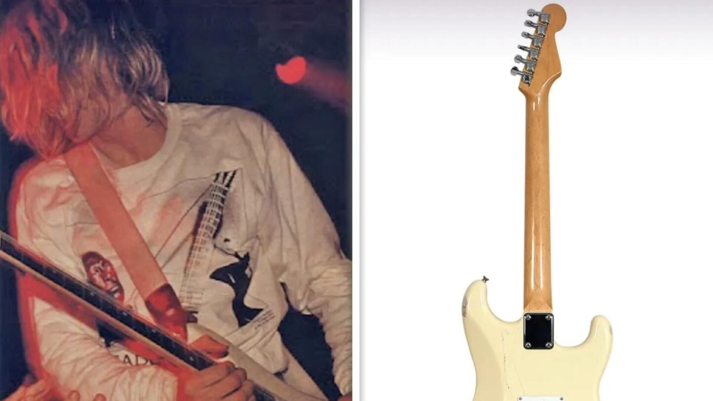 Разбитую гитару Кобейна продали на аукционе в США
